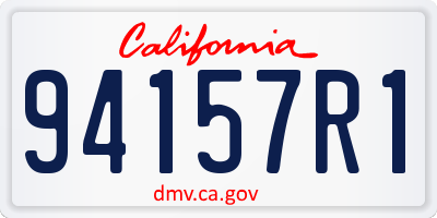 CA license plate 94157R1