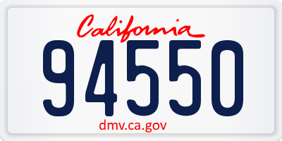 CA license plate 94550