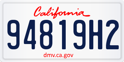 CA license plate 94819H2