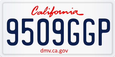 CA license plate 9509GGP