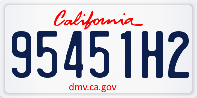 CA license plate 95451H2