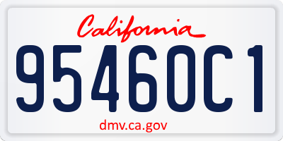 CA license plate 95460C1