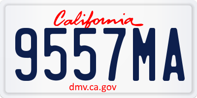 CA license plate 9557MA