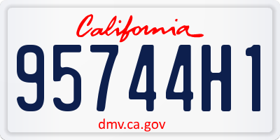 CA license plate 95744H1