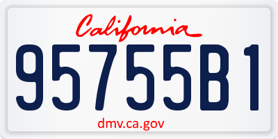 CA license plate 95755B1