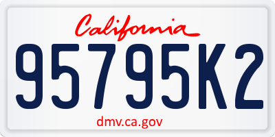 CA license plate 95795K2