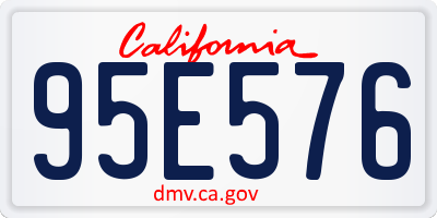 CA license plate 95E576