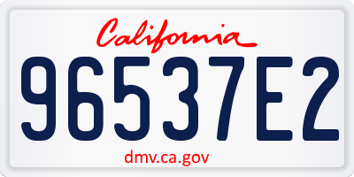 CA license plate 96537E2