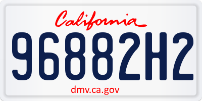 CA license plate 96882H2