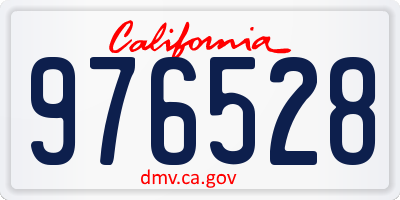 CA license plate 976528