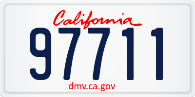 CA license plate 97711