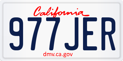 CA license plate 977JER