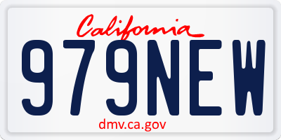 CA license plate 979NEW