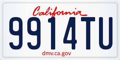 CA license plate 9914TU