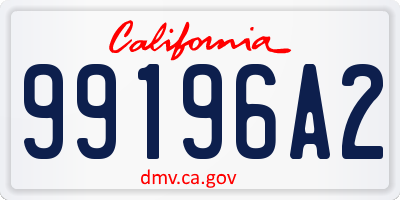 CA license plate 99196A2