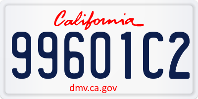 CA license plate 99601C2