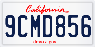 CA license plate 9CMD856