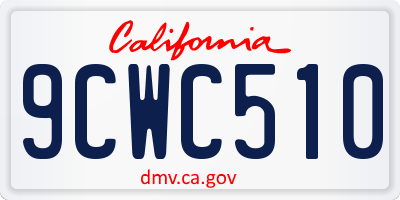 CA license plate 9CWC510