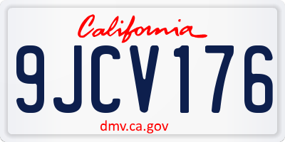 CA license plate 9JCV176