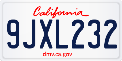 CA license plate 9JXL232