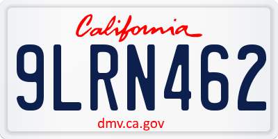 CA license plate 9LRN462