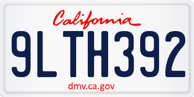 CA license plate 9LTH392