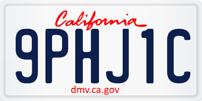 CA license plate 9PHJ1C