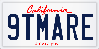 CA license plate 9TMARE