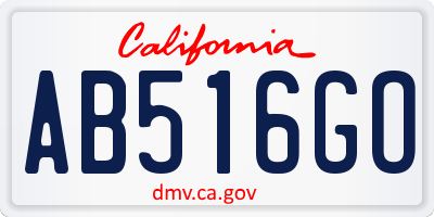 CA license plate AB516GO