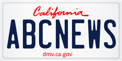 CA license plate ABCNEWS