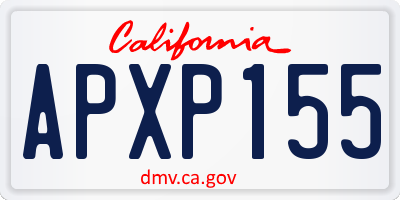 CA license plate APXP155