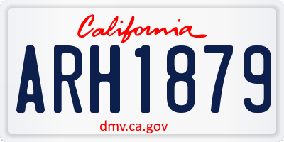 CA license plate ARH1879