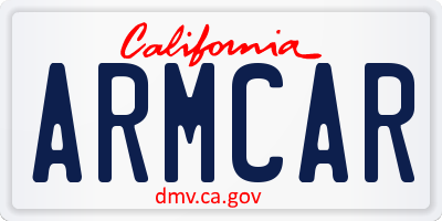 CA license plate ARMCAR