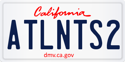 CA license plate ATLNTS2