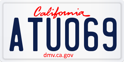 CA license plate ATU069