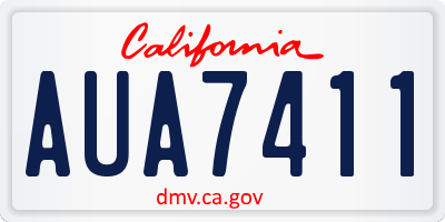 CA license plate AUA7411