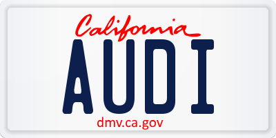 CA license plate AUDI