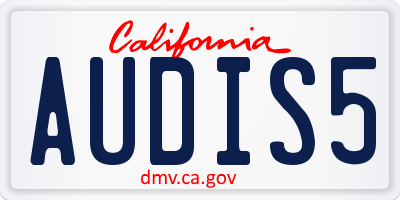 CA license plate AUDIS5