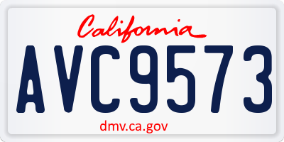 CA license plate AVC9573