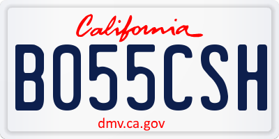 CA license plate B055CSH