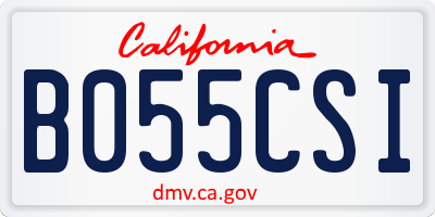 CA license plate B055CSI