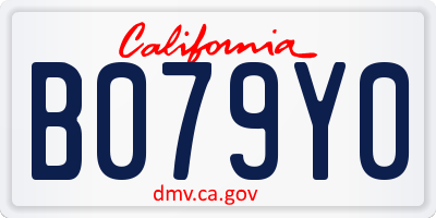 CA license plate B079Y0