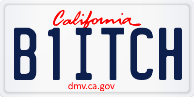 CA license plate B1ITCH