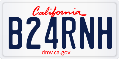 CA license plate B24RNH