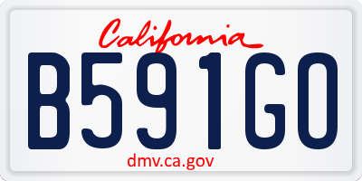 CA license plate B591GO