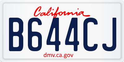 CA license plate B644CJ