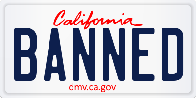 CA license plate BANNED