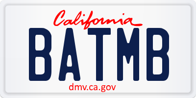 CA license plate BATMB