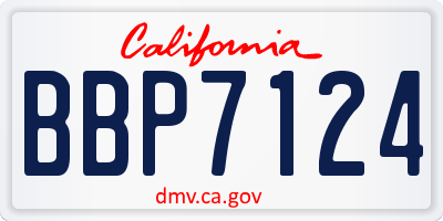 CA license plate BBP7124