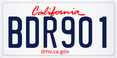 CA license plate BDR901